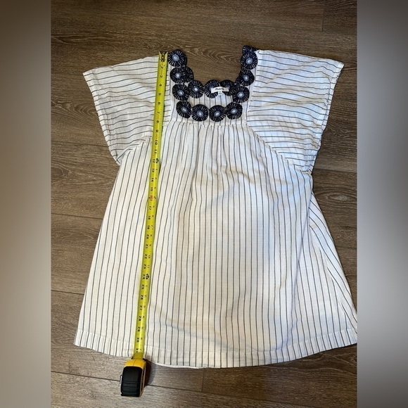 Madewell Embroidered Butterfly Striped Cotton Dress - Picture 6 of 9